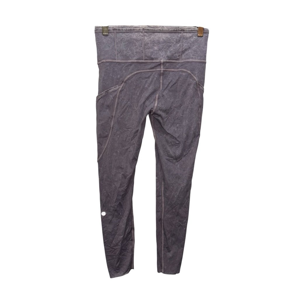 Lululemon 6 fast and free 7/8 to dye for purple high waist running legging tight
